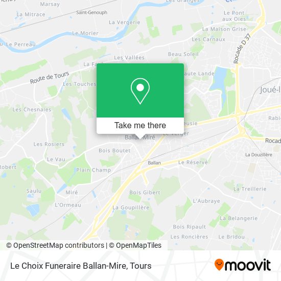 Le Choix Funeraire Ballan-Mire map