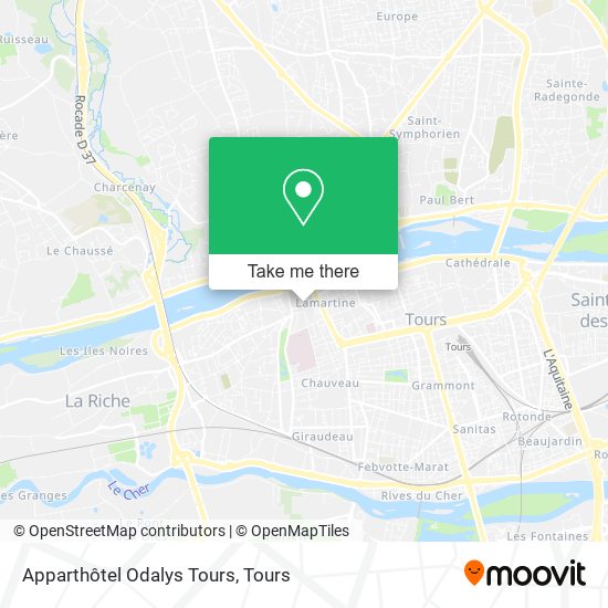 Apparthôtel Odalys Tours map