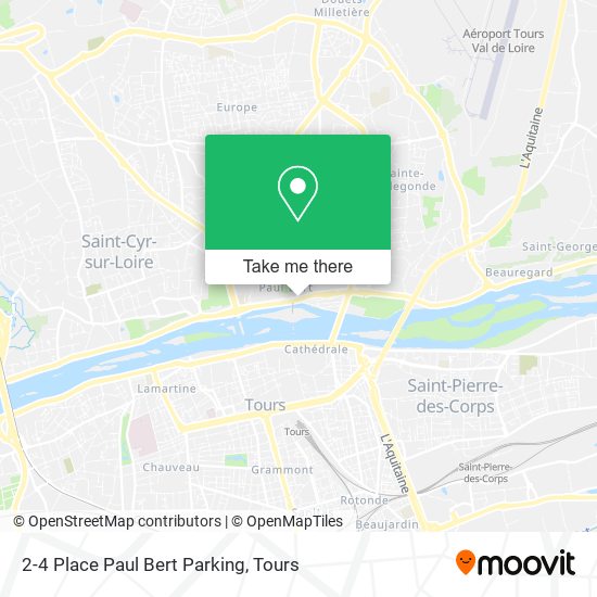 Mapa 2-4 Place Paul Bert Parking