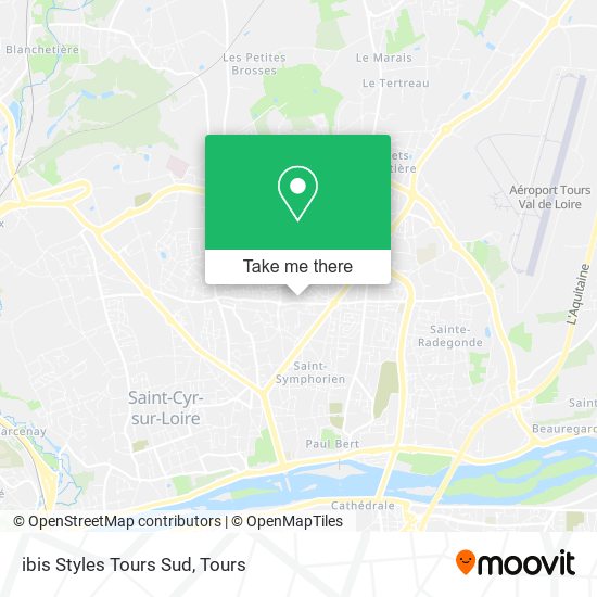 Mapa ibis Styles Tours Sud