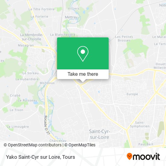 Yako Saint-Cyr sur Loire map