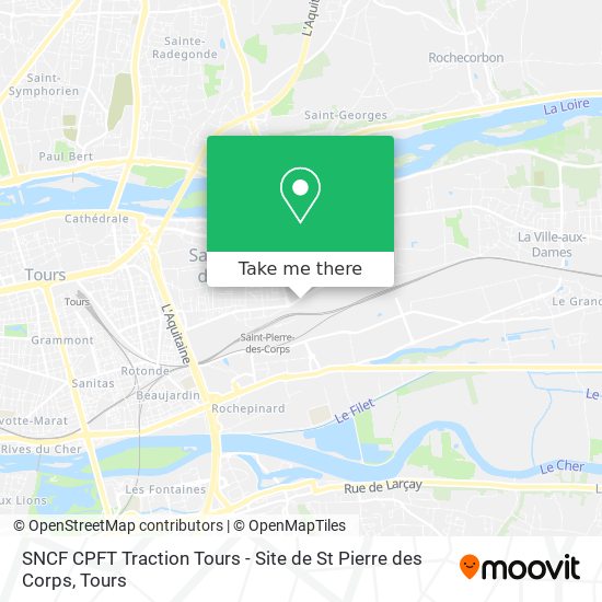 Mapa SNCF CPFT Traction Tours - Site de St Pierre des Corps