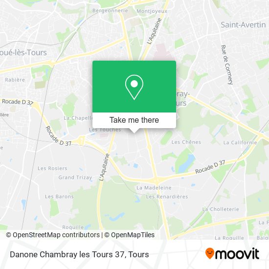 Danone Chambray les Tours 37 map