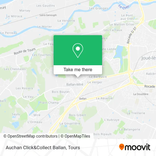 Auchan Click&Collect Ballan map