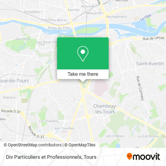 Div Particuliers et Professionnels map