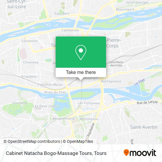 Cabinet Natacha Bogo-Massage Tours map