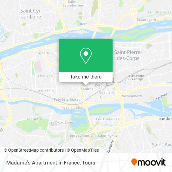 Madame's Apartment in France map