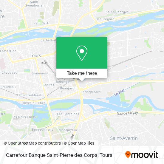 Carrefour Banque Saint-Pierre des Corps map