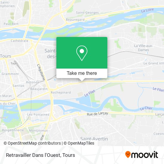 Retravailler Dans l'Ouest map