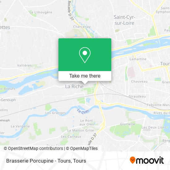 Brasserie Porcupine - Tours map