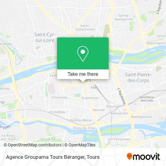 Agence Groupama Tours Béranger map