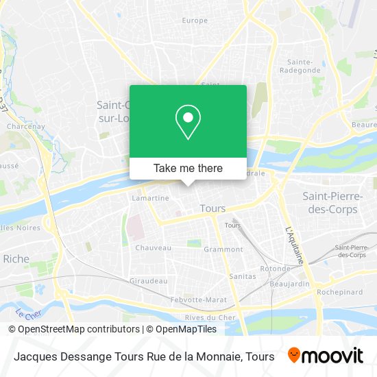 Jacques Dessange Tours Rue de la Monnaie map