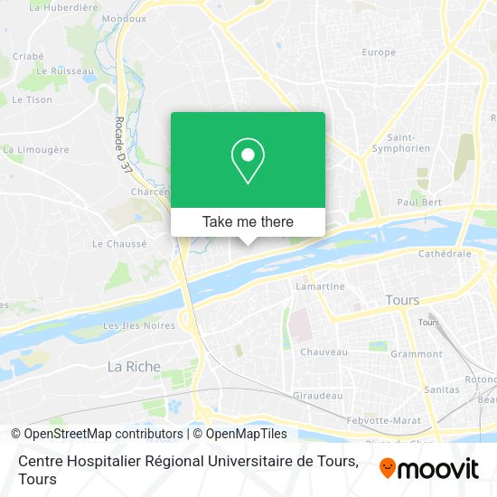 Centre Hospitalier Régional Universitaire de Tours map