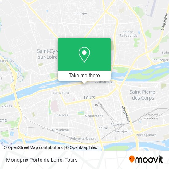 Monoprix Porte de Loire map