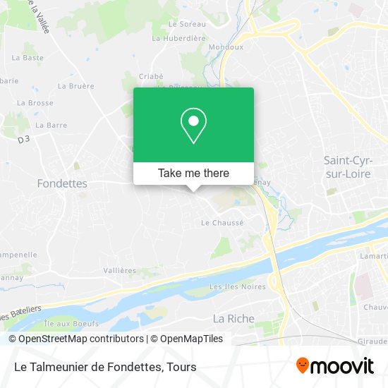 Le Talmeunier de Fondettes map