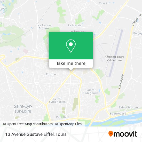 Mapa 13 Avenue Gustave Eiffel