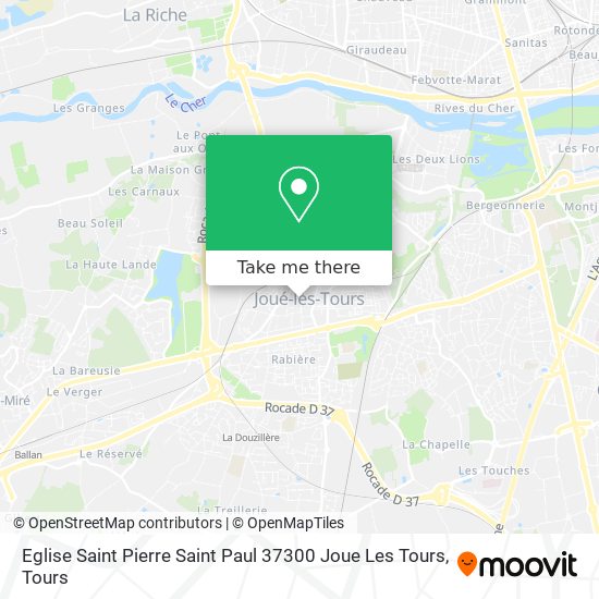 Eglise Saint Pierre Saint Paul  37300 Joue Les Tours map