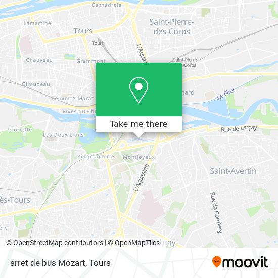 arret de bus Mozart map