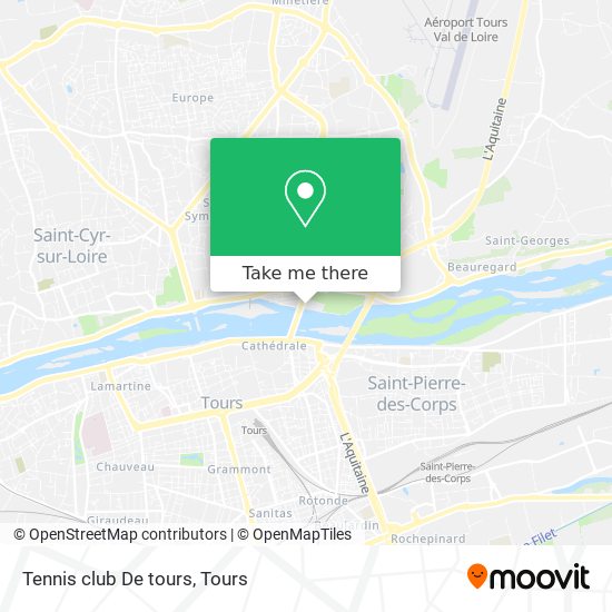 Tennis club De tours map