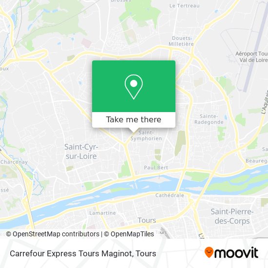 Carrefour Express Tours Maginot map
