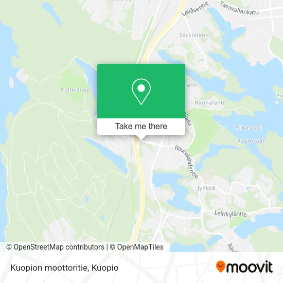 Kuopion moottoritie map