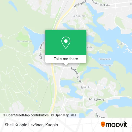Shell Kuopio Levänen map