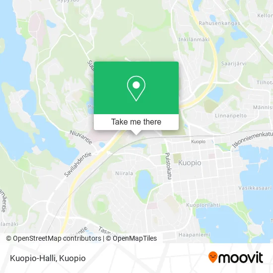 Kuopio-Halli map