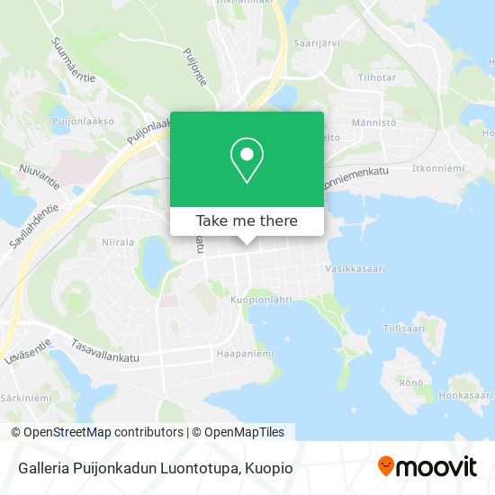 Galleria Puijonkadun Luontotupa map