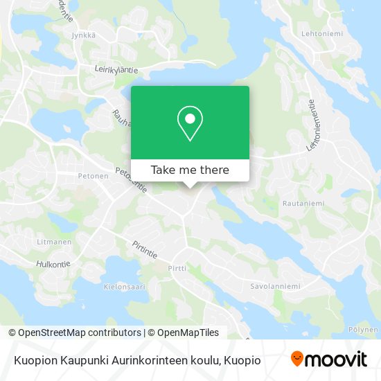 Kuopion Kaupunki Aurinkorinteen koulu map