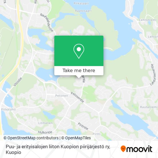 Puu- ja erityisalojen liiton Kuopion piirijärjestö ry map