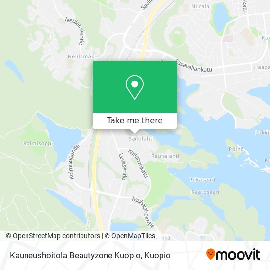 Kauneushoitola Beautyzone Kuopio map