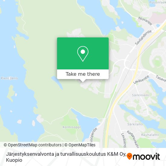 Järjestyksenvalvonta ja turvallisuuskoulutus K&M Oy map