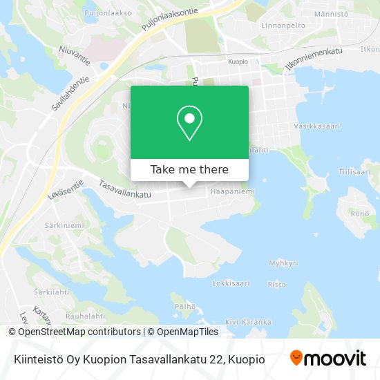 Kiinteistö Oy Kuopion Tasavallankatu 22 map