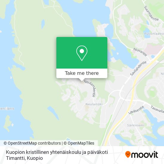 Kuopion kristillinen yhtenäiskoulu ja päiväkoti Timantti map