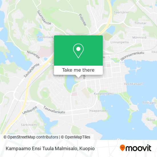 Kampaamo Ensi Tuula Malmisalo map