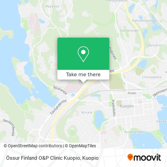 Össur Finland O&P Clinic Kuopio map