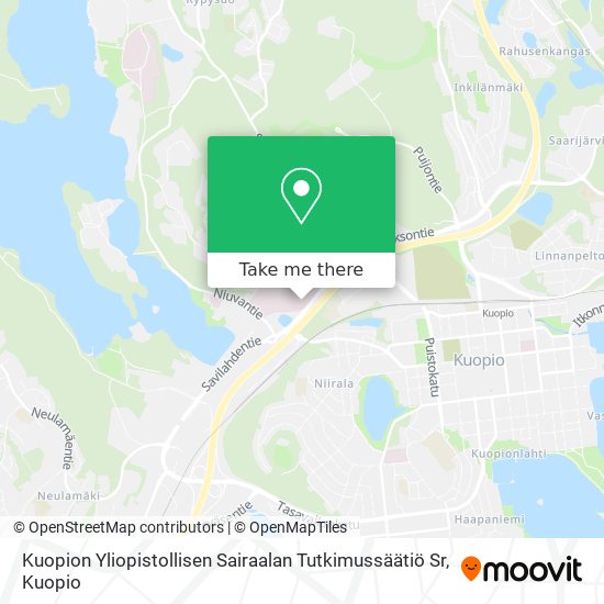Kuopion Yliopistollisen Sairaalan Tutkimussäätiö Sr map