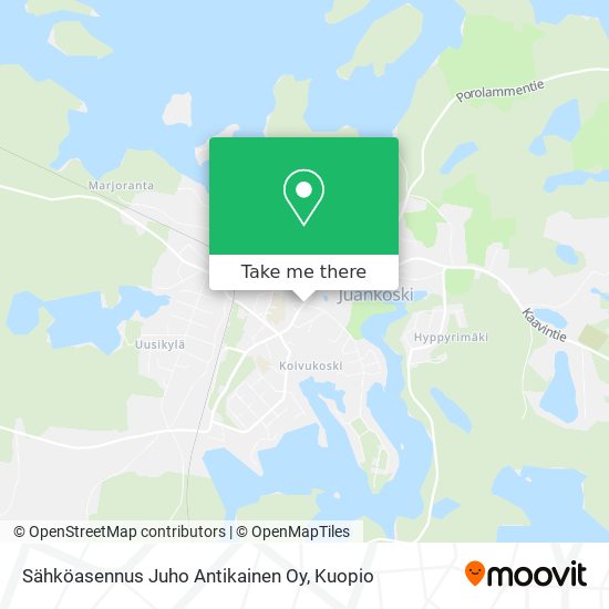 Sähköasennus Juho Antikainen Oy map