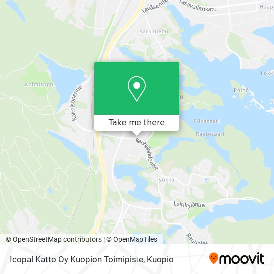 Icopal Katto Oy Kuopion Toimipiste map