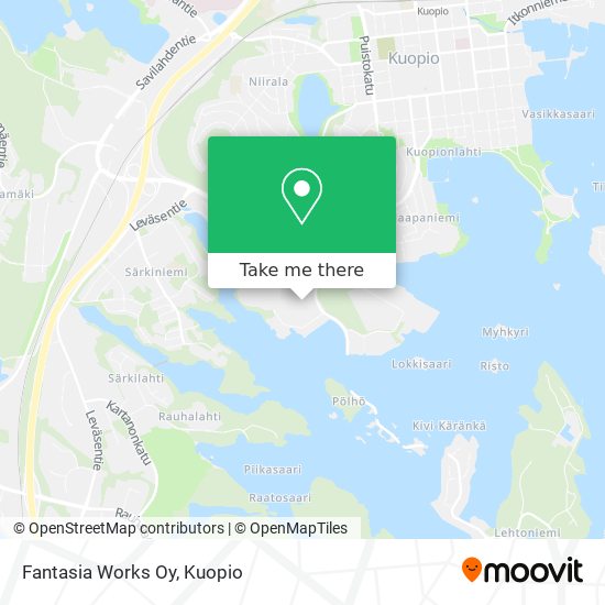 How to get to Fantasia Works Oy in Kuopio by Bus?