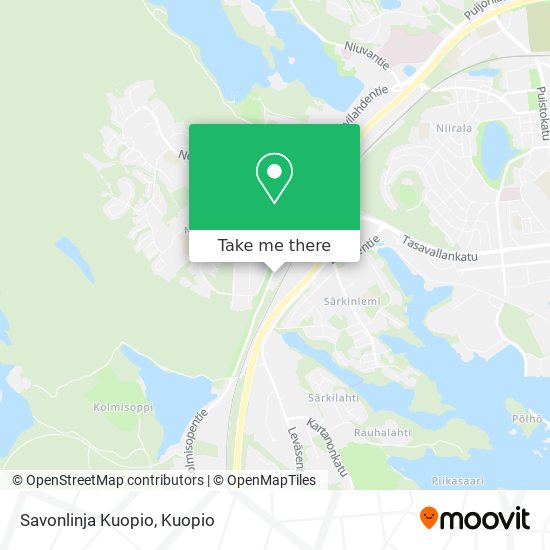 Savonlinja Kuopio map