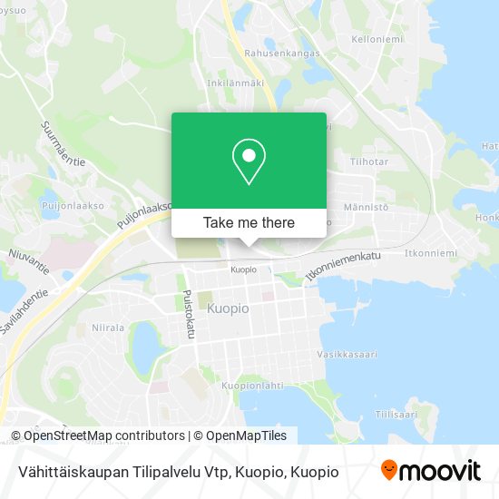 Vähittäiskaupan Tilipalvelu Vtp, Kuopio map