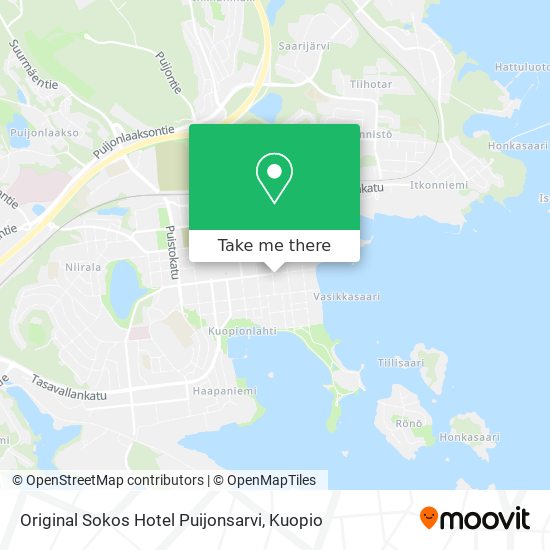 Original Sokos Hotel Puijonsarvi map