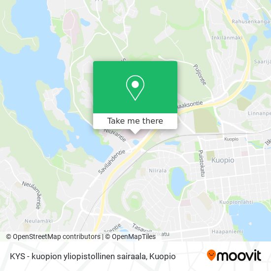 KYS - kuopion yliopistollinen sairaala map