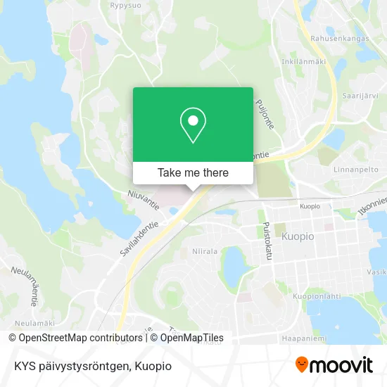 KYS päivystysröntgen map