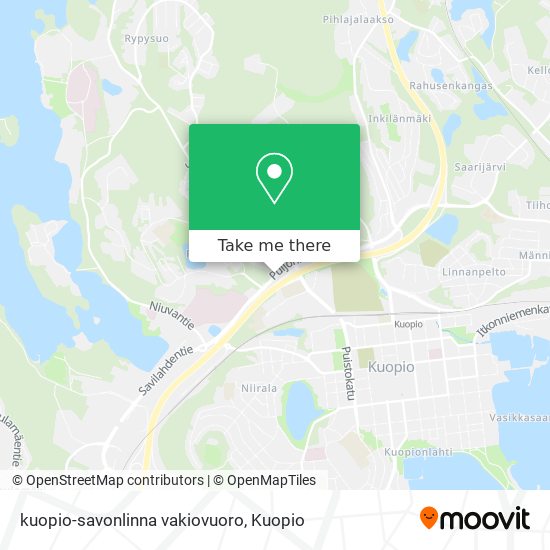 kuopio-savonlinna vakiovuoro map