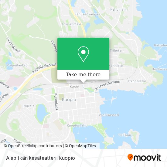 How to get to Alapitkän kesäteatteri in Kuopio by Bus?