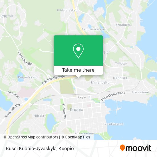 Bussi Kuopio-Jyväskylä map