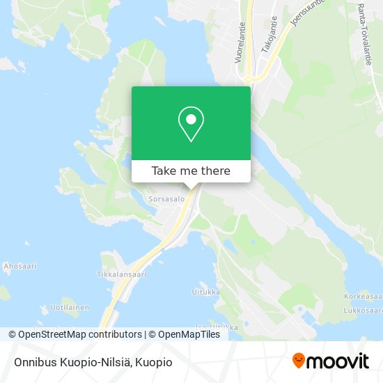 Onnibus Kuopio-Nilsiä map