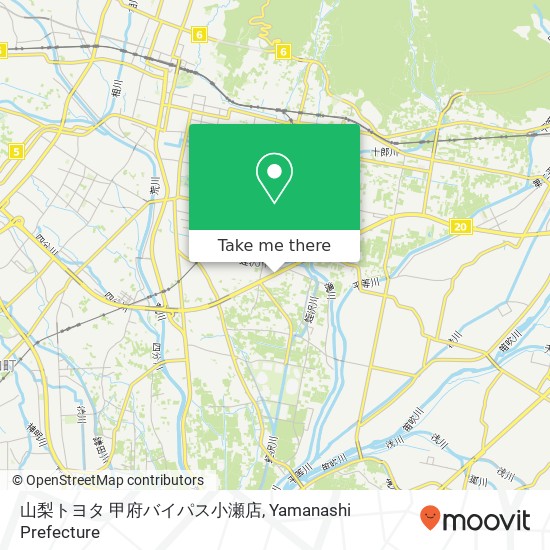 山梨トヨタ 甲府バイパス小瀬店 map